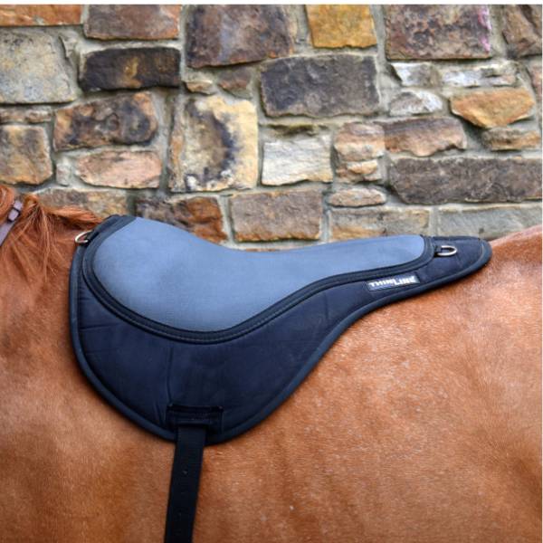 black thinline bareback saddle pad